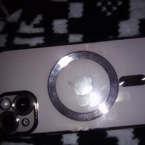 Apple iPhone with Black and Silver MagSafe